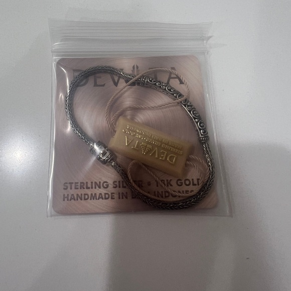 NEW Devata Bali Sterling Silver 18k gold bracelet - Picture 4 of 4